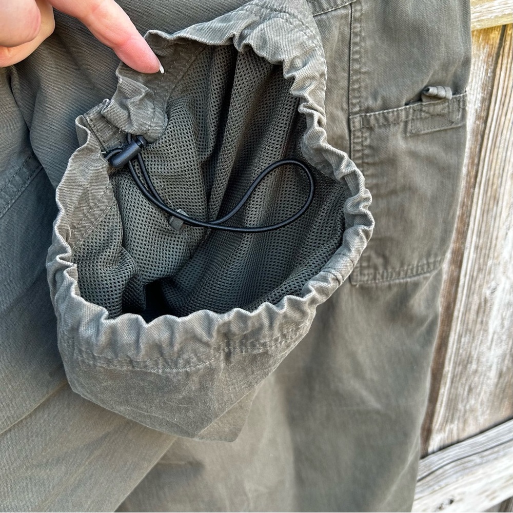 Men's Olive Cargo Pants XL  Mesh Lined Hiking Camping Wear OuterRim Adventurer - Picture 8 of 10